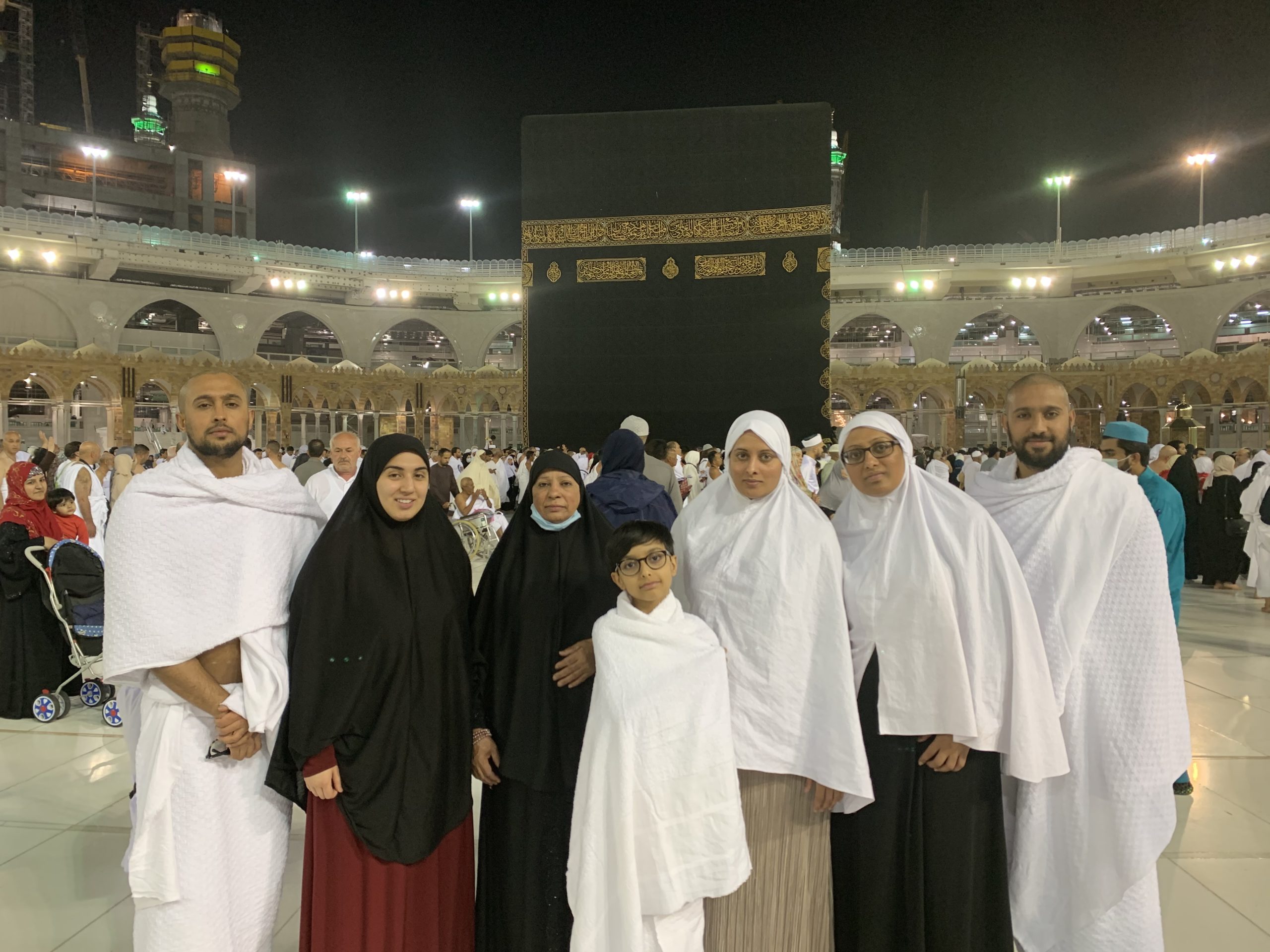 Samea and her family in Saudi Arabia for pilgrimage